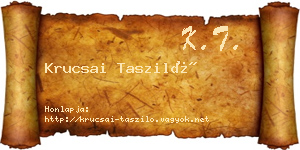 Krucsai Tasziló névjegykártya